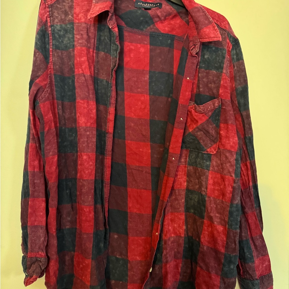 Red and Black Plaid Men's Shirt
